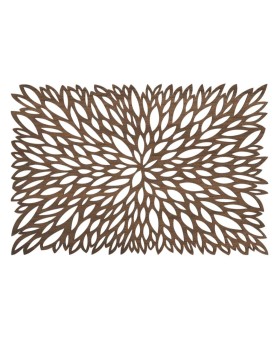 Leaf Inspired Brown Wooden Mat Leaf Inspired Brown Wooden Mat